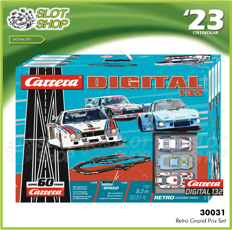 Carrera Digital 30031 132 Retro GP 60th Anniversary 3 Car Set