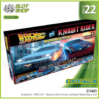 Scalextric C1431 1980’s TV – Back to the Future vs Knight Rider Race Set