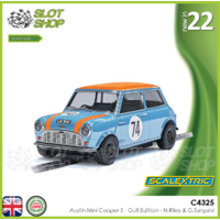 Scalextric C4325 Austin Mini Cooper S - Gulf Edition – N.Riley & G.Tarquini