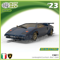 Scalextric C4411 Lamborghini Countach - Blue + Gold