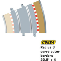 Scalextric C8224 Radius 3 Curve Outer Borders 22.5°