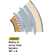 Scalextric C8225 Radius 2 Curve Inner Borders 45°