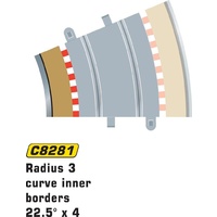 Scalextric C8281 Radius 3 Curve Inner Borders 22.5°