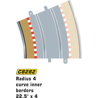 Scalextric C8282 Radius 4 Curve Inner Borders 22.5°