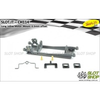 Slot.it CH114 Motor Mount (Long Inline - 0.5mm Offset - Hard)
