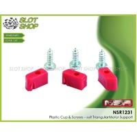 NSR 1231 Plastic Cup & Screws – suit Triangular Motor Support
