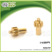 NSR 6709 Brass 9t Inline Pinion – Suit NSR Formula22 Ø5.5mm
