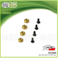 Revo Slot RS208A 1mm Brass Nuts and H1 M2mm Screws