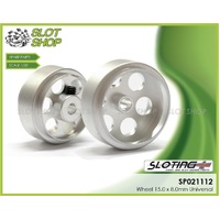 Sloting Plus SP021112 Duraluminium Wheels 3/32 (15.0 x 8.0mm)