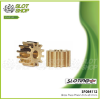 Sloting Plus SP084112 Brass Press Pinion - 12 Tooth (7 mm)