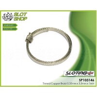 Sloting Plus SP103146 Tinned Copper Braid (0.35mm Thickness) - 1 Metre