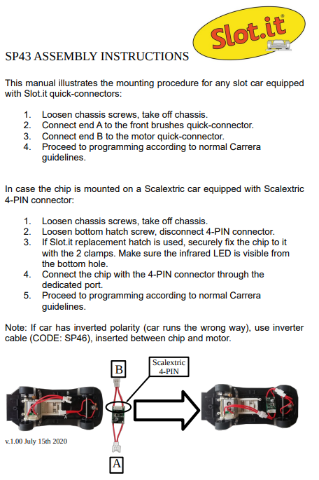 Slot.It SP15c Digital Chip for Scalextric Digital (SSD)