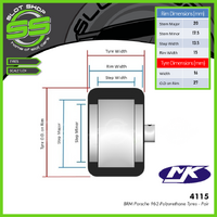 MJK 4115 BRM Porsche 962 Polyurethane Tyres - Pair