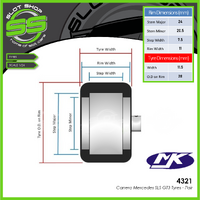 MJK 4321 Carrera Mercedes SLS GT3 Polyurethane Front Tyres - Pair