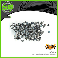 Plafit 87N23 M2 x 3mm Flat-Head Screws - 100 Pack 