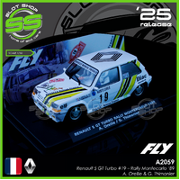Fly A2059 Renault 5 GT Turbo #19 - Rally montecarlo '89 - A. Oreille & G. Thimonier