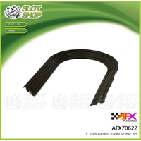 AFX 70622 9" 1/4R Banked Track Curves - Set