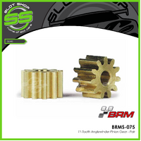 BRM S075 11T 6.5mm Brass Anglewinder Pinion Gear - Pair
