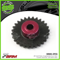 BRMS095S 28-Tooth Nylon Anglewinder Spur Gear - 15.6mm Diameter - 3mm Axles