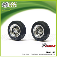 BRMS110 22mm x 7mm Front Classic Wire Wheel Assembly