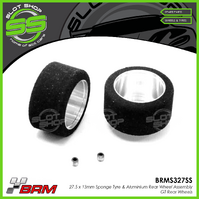 BRMS327SS 27.5 x 13mm Sponge Tyre & Aluminium Wheel Assembly - GT Rear Wheels