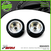 BRMS402KS Rear Wheel & Sponge 'Glued' Tyres - FIAT 1000 TCR