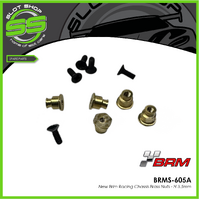 BRMS605A New Brim Racing Chassis Brass Nuts - H 3.5mm