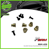BRMS605B New Brim Racing Chassis Brass Nuts - H 3.75mm
