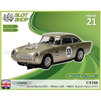 Scalextric C4166 Aston Martin DB5 - White Gold - AMOC Brands Hatch 2019
