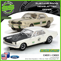 Scalextric C4531 + C4353 Mustang Mania Special