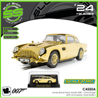 Scalextric C4550a James Bond Aston Martin DB5 – Goldfinger 60th Anniversary Gold Edition