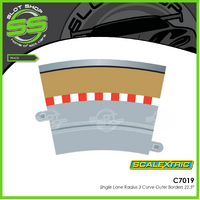 Scalextric C7019 Single Lane Radius 3 Curve Outer Borders 22.5°