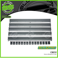 Scalextric C8212 Fence Barriers and Clips