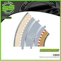 Scalextric C8225 Radius 2 Curve Inner Borders 45°