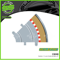 Scalextric C8240 Radius 1 Curve Outer Borders 45°
