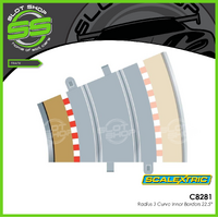 Scalextric C8281 Radius 3 Curve Inner Borders 22.5°