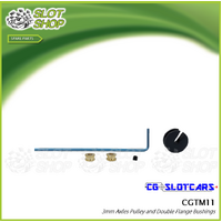 CG Slotcars CGTM11 3mm Axle Pulley and Double Flanged Bushings