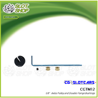 CG Slotcars CGTM12 1/8" Axle Pulley and Double Flanged Bushings