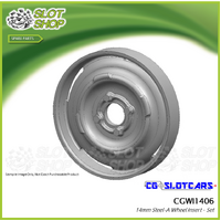 CG Slotcars CGWI1406 14mm Steel-A Wheel Inserts