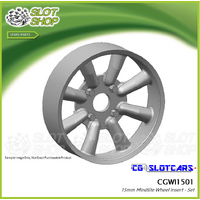CG Slotcars CGWI1501 15mm Minilite Wheel Inserts