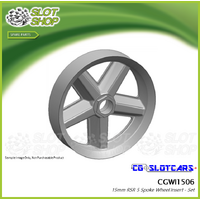 CG Slotcars CGWI1506 15mm RSR 5-Spoke Wheel Inserts
