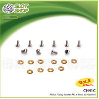 Slot.it CH41C Motor Fixing Screws M2 x 4mm & Washers