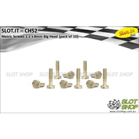 Slot.it CH52 Metric Brass Screws - Big Head (2.2 x 8mm)