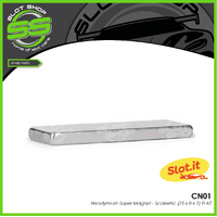 Slot.it CN01 Neodymium Super Magnet - Scalextric (25 x 8 x 2) FLAT