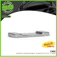 Slot.it CN02 Neodimium Progressive Magnet - Scalextric (25 x 8 x 2.3) - 'C' Shape