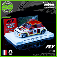 Fly E2122 Renault 5 Turbo #25 - Rally Criterium Des Cevennes '82