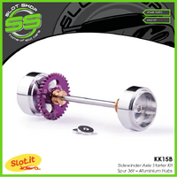 Slot.it KK15B Sidewinder Axle Starter Kit - 36-Tooth Spur & Aluminium Hubs