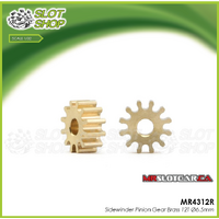 MR Slotcar MR4312R Sidewinder Pinion Gear Brass 12T Ø6.5mm 