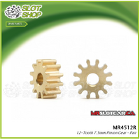 MR Slotcar MR4512R 12-Tooth Pinion 7.5mm Gears - Pair