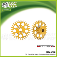 MR Slotcar MR6528R 28-Tooth 14.5mm ERGAL Crown Gear